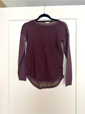 Smartwool Women's Shadow Pine Colorblock Sweater Argyle Purple Size XS